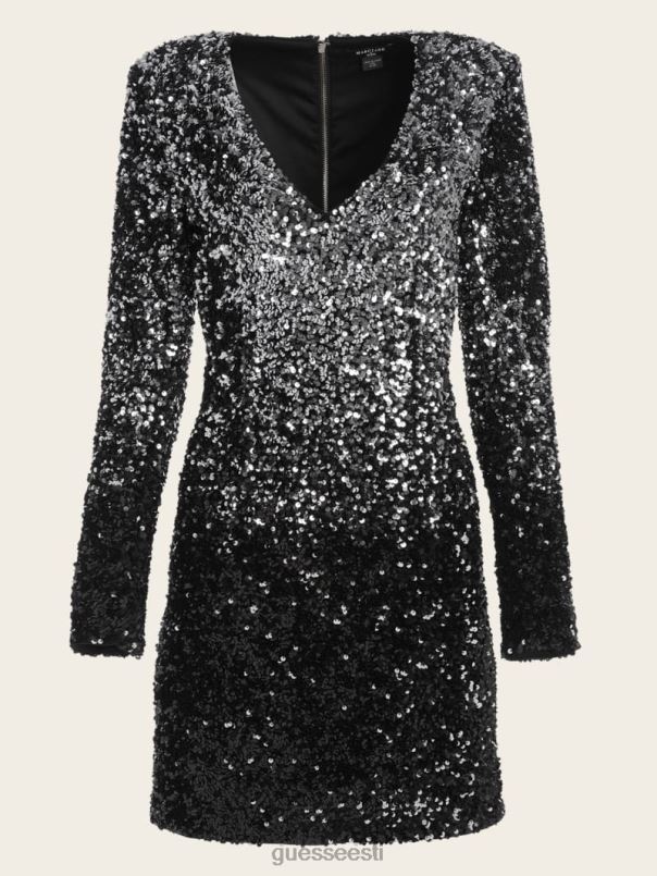 sädelevad nagu teemandid, litrid kleit süsimusta varjund plaatina GUESS kehakate naised BB4BB731