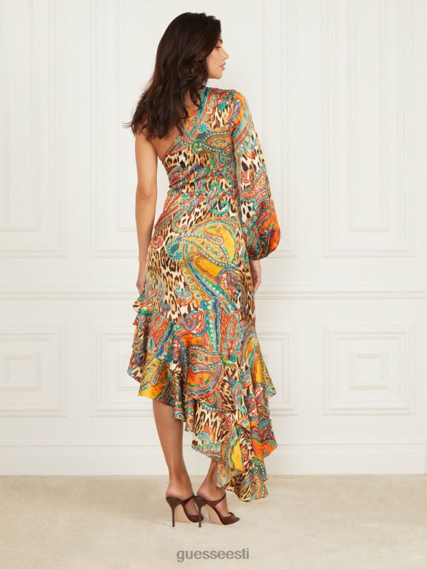 tricia volangidega kleit fööniksi tõusev trükk GUESS kehakate naised BB4BB697