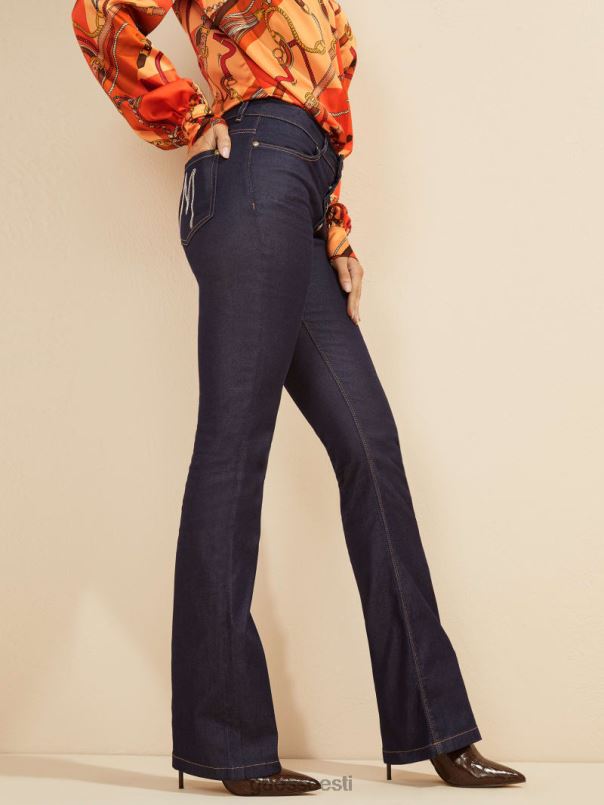 mini flare teksapüksid sinine loputuspesu GUESS kehakate naised BB4BB50