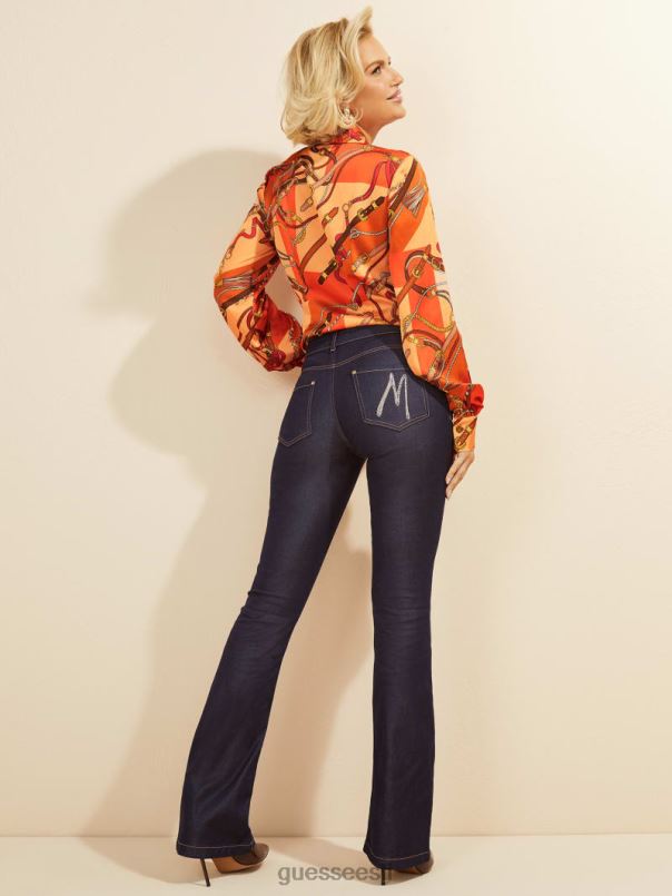 mini flare teksapüksid sinine loputuspesu GUESS kehakate naised BB4BB50