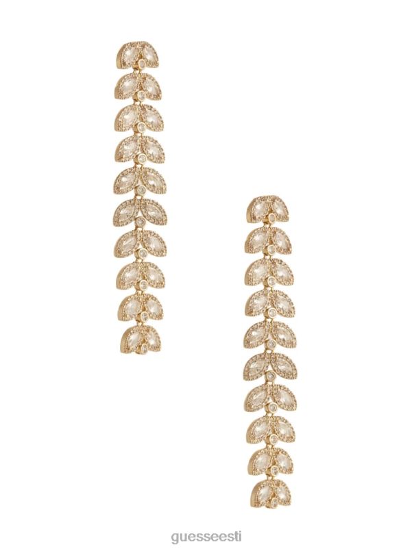 14k kullatud kristallist lehtkõrvarõngas hõbe/kuld GUESS tarvik naised BB4BB3879