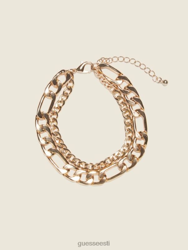 14k kullatud äärekiviga kihiline jalavõru hõbe/kuld GUESS tarvik naised BB4BB3898