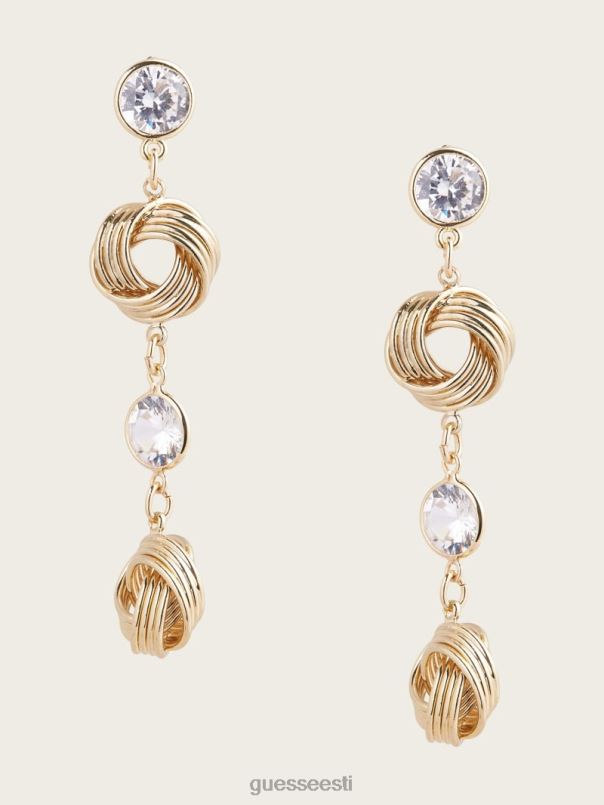 cz-sõlme lineaarne kõrvarõngas kullast GUESS tarvik naised BB4BB3866