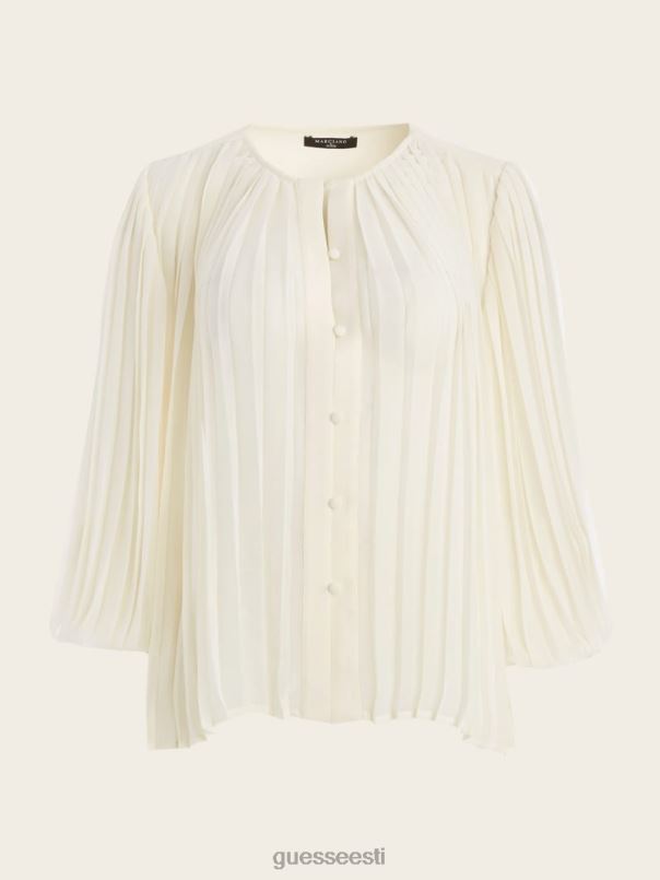 gruusia plisseeritud pluus liivane kallas GUESS kehakate naised BB4BB1663