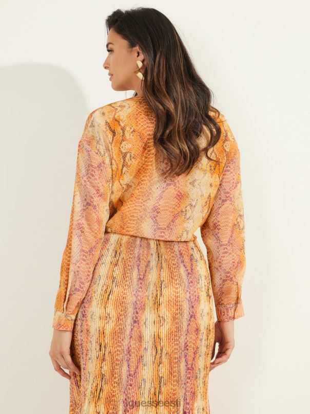 sonora siidist lipsuga pluus sonora nahk GUESS kehakate naised BB4BB1567