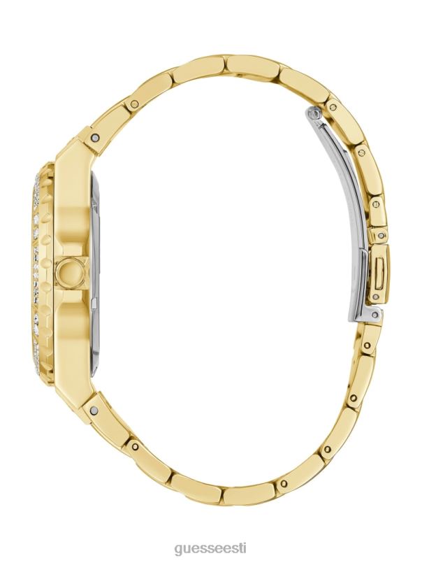 eksponeeritud sihverplaadiga analoogkell kullast GUESS tarvik naised BB4BB3593