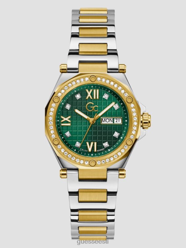 gc kahetooniline analoogkell roheline GUESS tarvik naised BB4BB3592