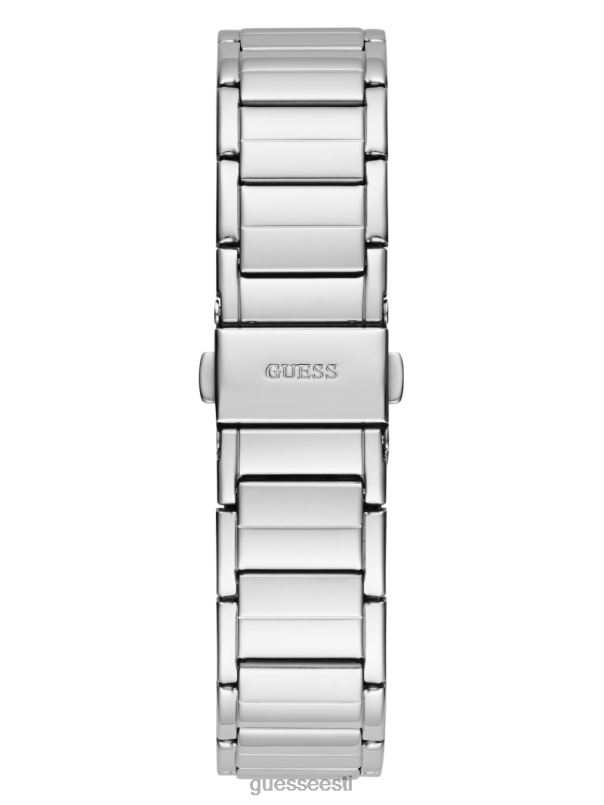 kristallist läbilõikega multifunktsionaalne käekell hõbedane GUESS tarvik naised BB4BB3560