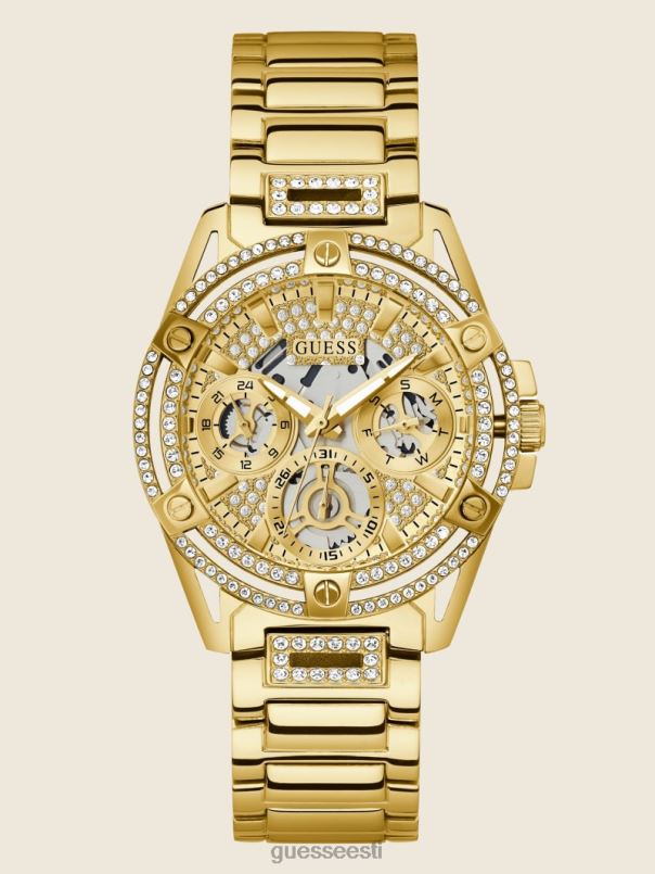 kristallist multifunktsionaalne käekell kullast GUESS tarvik naised BB4BB3552