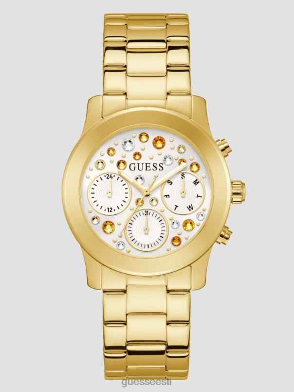 kristallist multifunktsionaalne käekell kullast GUESS tarvik naised BB4BB3576