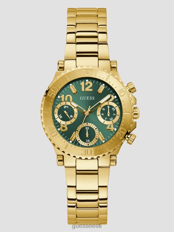 multifunktsionaalne kell kuldne ja roheline GUESS tarvik naised BB4BB3581