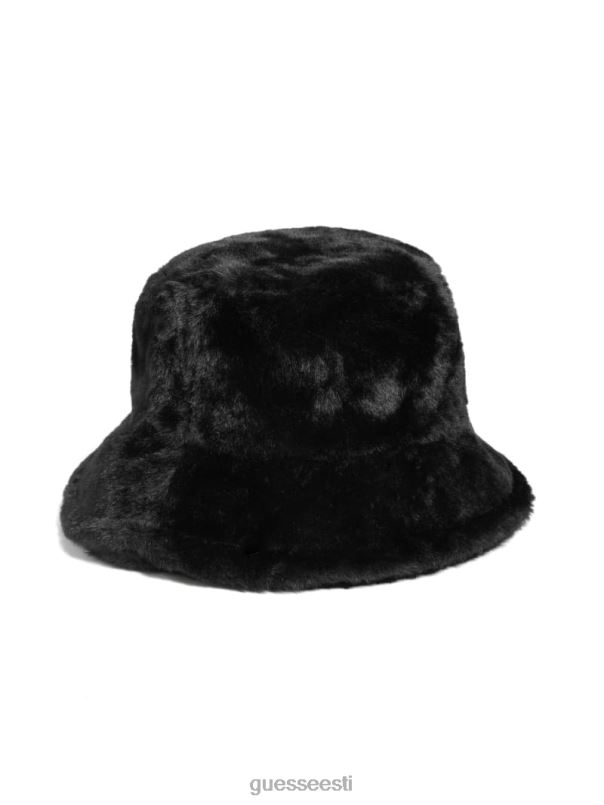 kunstkarusnahast ämbrimüts must maonahk GUESS tarvik naised BB4BB3805