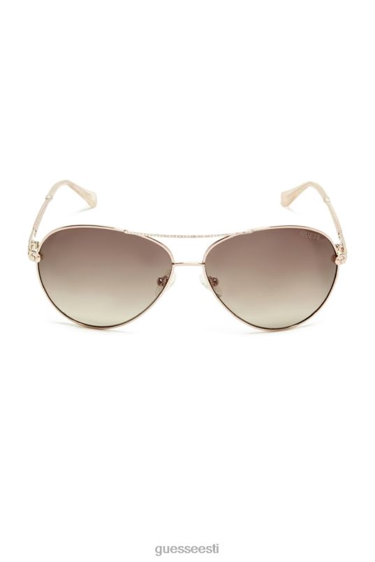 Catherine rhinestone aviator päikeseprillid roosa kuld GUESS tarvik naised BB4BB3711