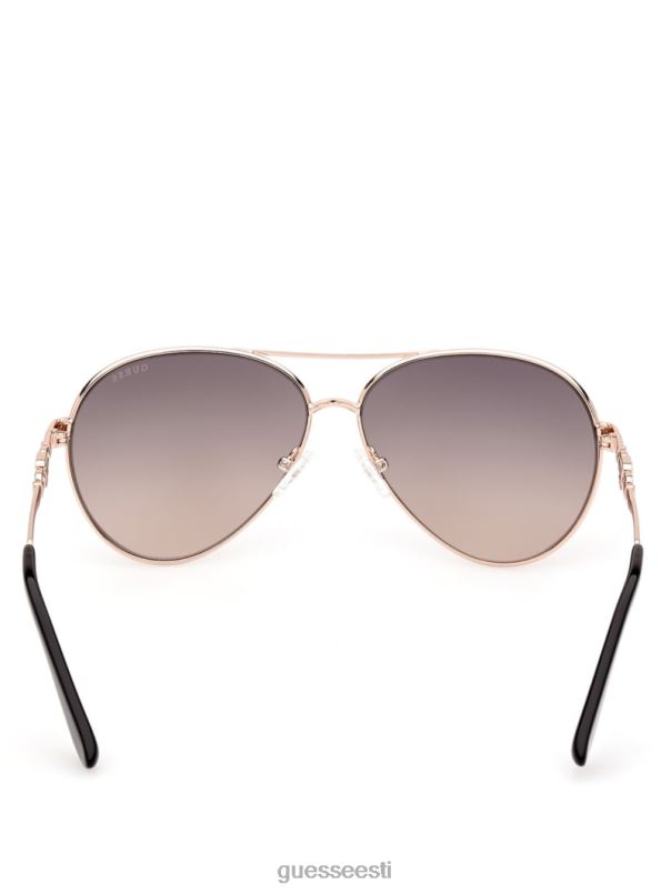 aurora ülisuurte ääristega päikeseprillid läikiv roosa kuld/gradient GUESS tarvik naised BB4BB3762