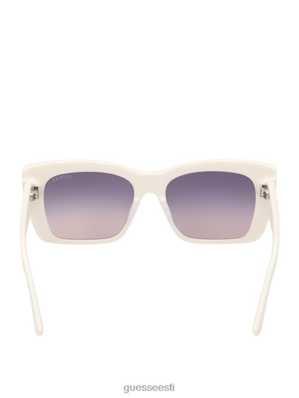 kandilise logoga trükitud plastikust päikeseprillid 21b-wht GUESS tarvik naised BB4BB3651