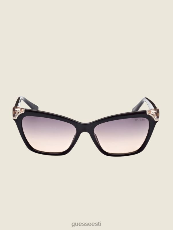 kilpkonna plastikust kandilised päikeseprillid hõbedane GUESS tarvik naised BB4BB3720