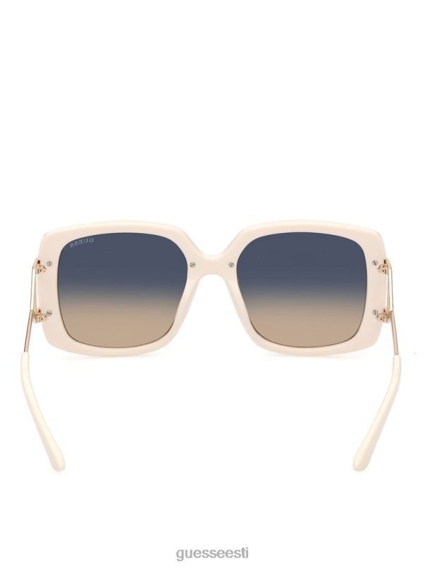 ülisuured ruudukujulised päikeseprillid valge GUESS tarvik naised BB4BB3714