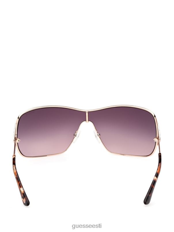 quattro g logoga metallist kaitsega päikeseprillid valge kuld GUESS tarvik naised BB4BB3674