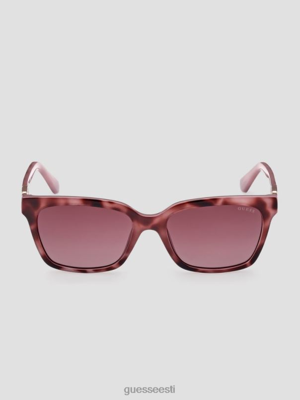 ruudukujulised plastikust päikeseprillid lilla GUESS tarvik naised BB4BB3675