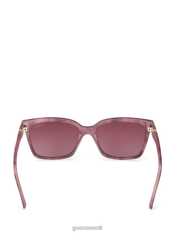 ruudukujulised plastikust päikeseprillid lilla GUESS tarvik naised BB4BB3675