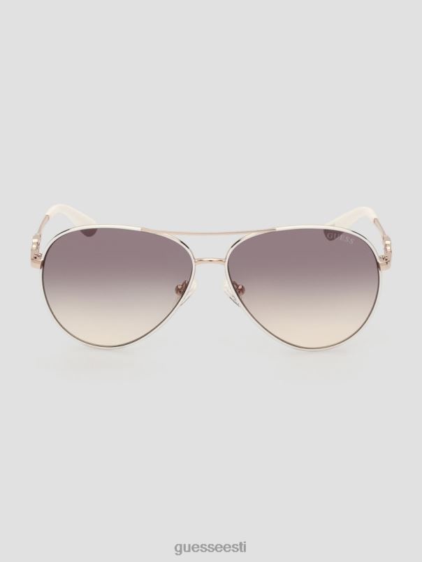 square g link metallist aviator päikeseprillid valge GUESS tarvik naised BB4BB3649