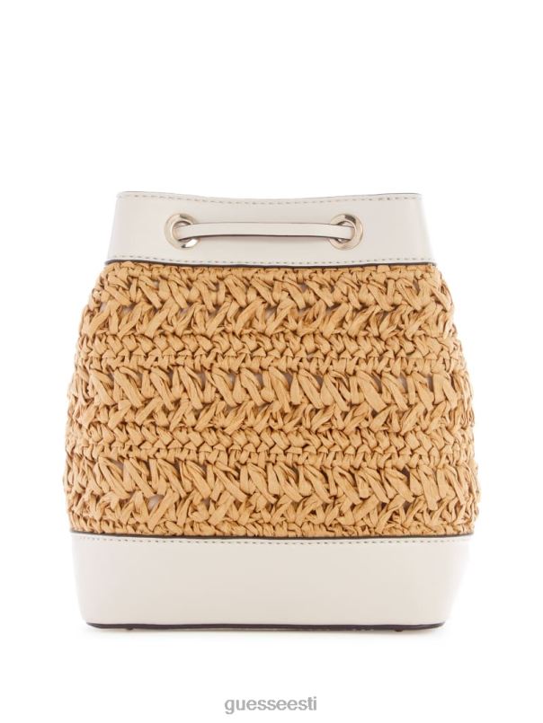 liguria heegeldatud õlgedest ämbrikott valge GUESS kotid naised BB4BB2954