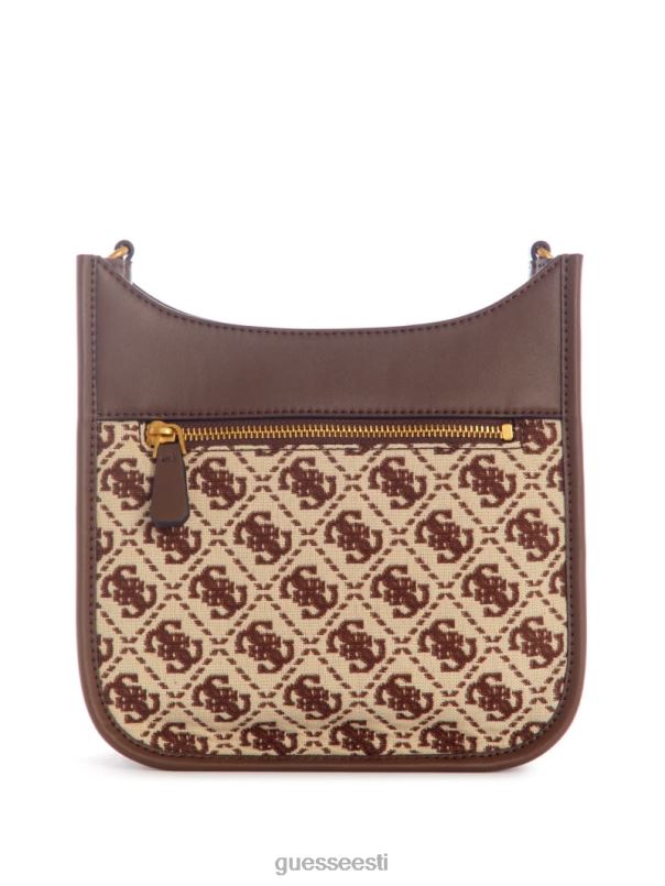 Katey jacquard mini hulkur kott pruun multi GUESS kotid naised BB4BB2783