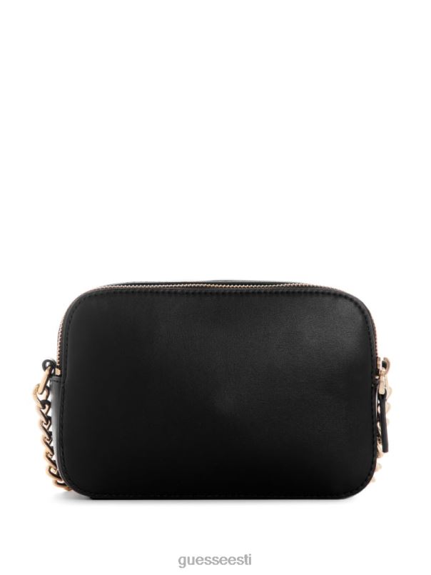 graffiti kunsti kaamerakott must lilletrükk GUESS kotid naised BB4BB2925