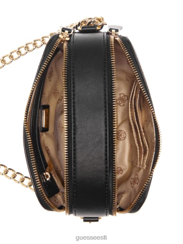 graffiti kunsti kaamerakott must lilletrükk GUESS kotid naised BB4BB2925