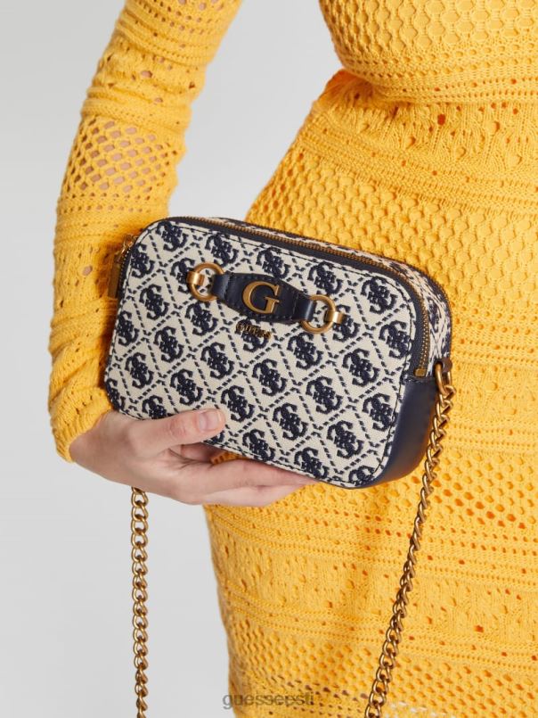 izzy jacquard logoga kaamerakott mereväe logo GUESS kotid naised BB4BB2963