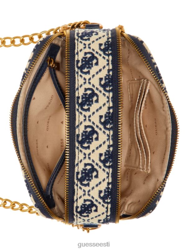 izzy jacquard logoga kaamerakott mereväe logo GUESS kotid naised BB4BB2963