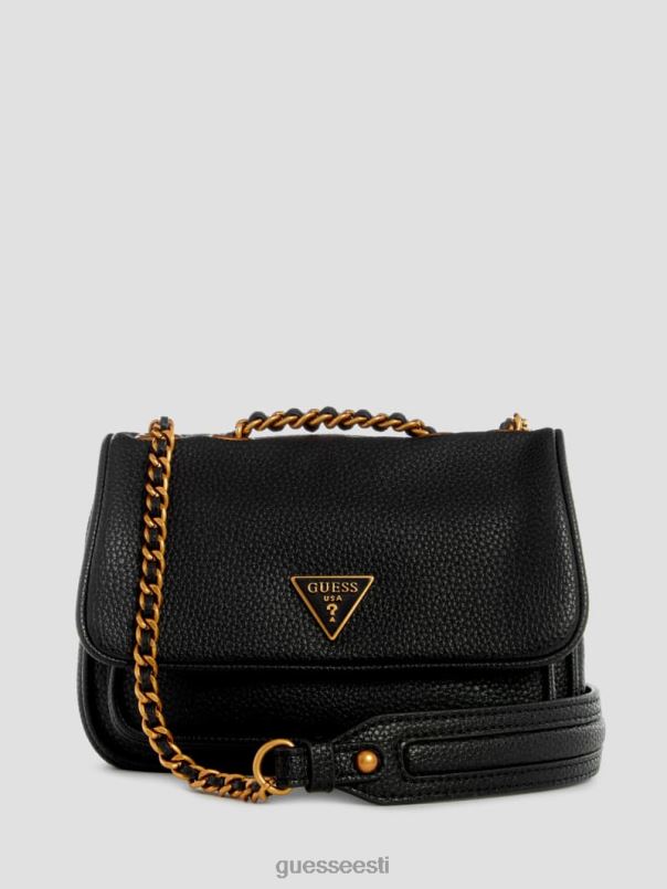 becci mini kabriolettkott must lilletrükk GUESS kotid naised BB4BB2795