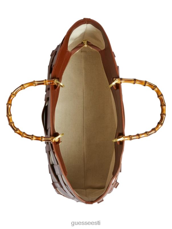 aida kootud nahast maksikott konjak GUESS kotid naised BB4BB3276