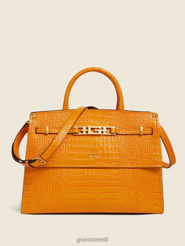 cristina Croc nahast käekott oranž GUESS kotid naised BB4BB3286