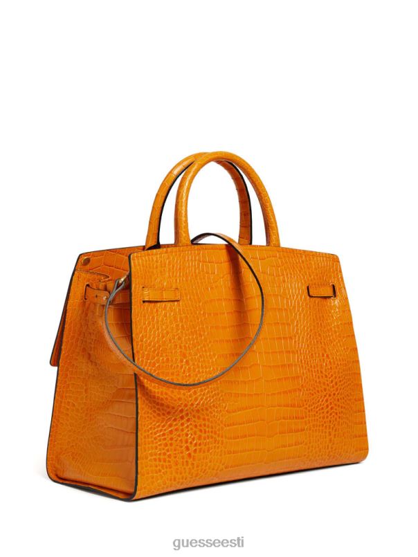 cristina Croc nahast käekott oranž GUESS kotid naised BB4BB3286