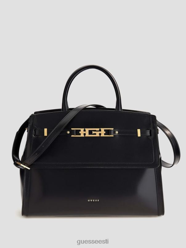 cristina keskmine nahast kott must lilletrükk GUESS kotid naised BB4BB2864