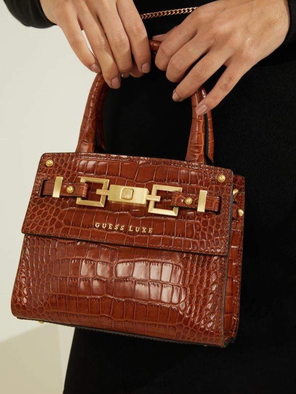 cristina nahast minikott konjak GUESS kotid naised BB4BB3287