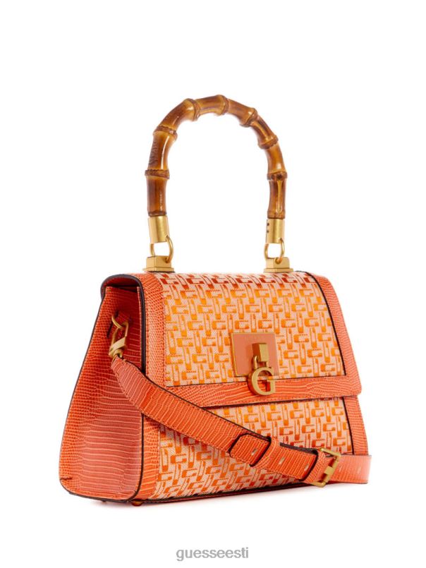 stephi bambusest kokkupandav kott oranž logo GUESS kotid naised BB4BB2768