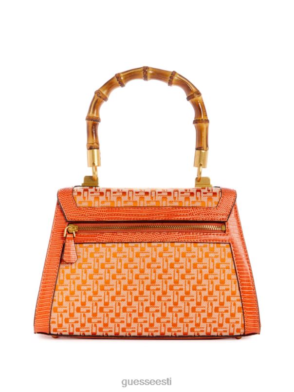 stephi bambusest kokkupandav kott oranž logo GUESS kotid naised BB4BB2768