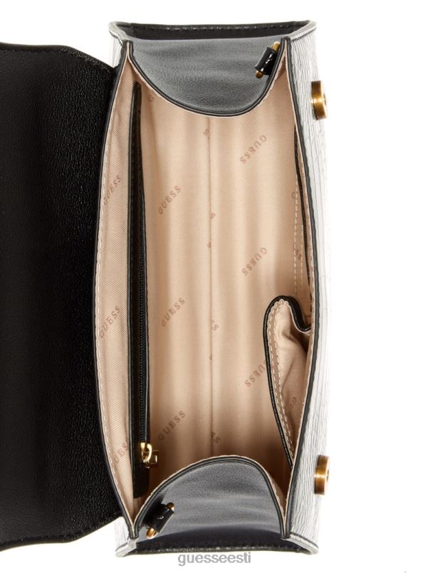 stephi ülemise käepidemega klappkott must GUESS kotid naised BB4BB3292