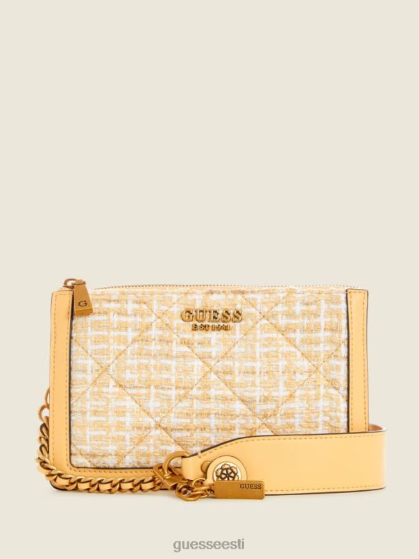 abey tweed mitme kambriga õlakott hele/pastellkollane GUESS kotid naised BB4BB2969