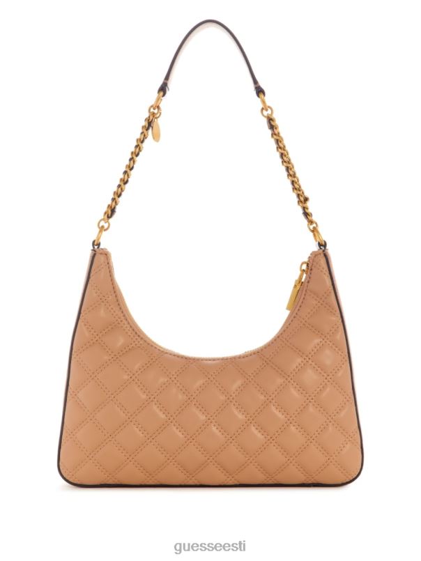 giully top-tõmblukuga õlakott beež ülevool GUESS kotid naised BB4BB3005