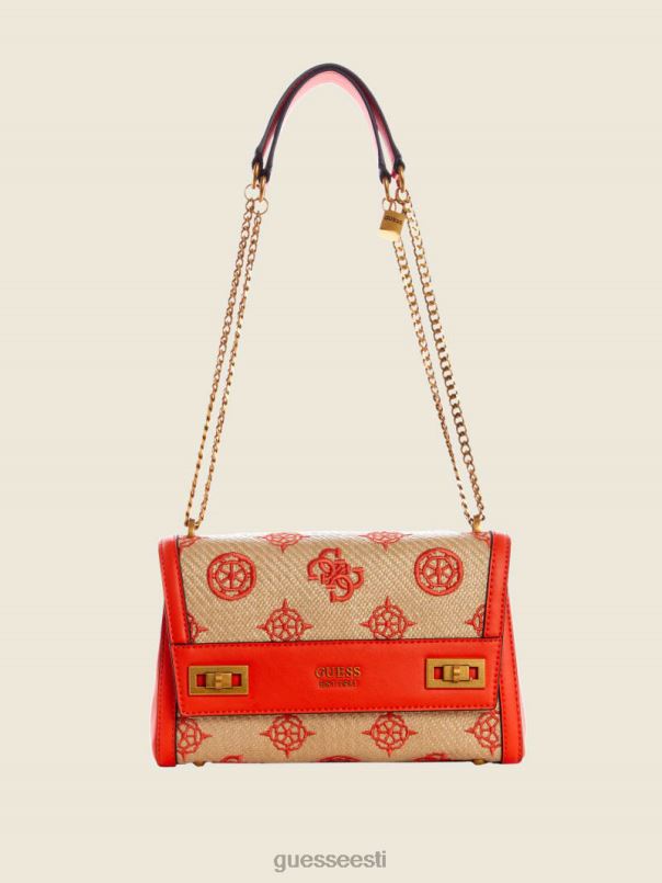 katey klapiga õlakott looduslik/leek GUESS kotid naised BB4BB2995