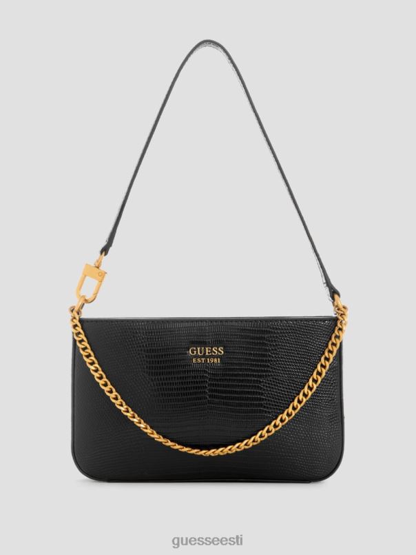 katey mini sisaliku õlakott must lilletrükk GUESS kotid naised BB4BB3013