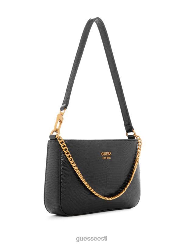 katey mini sisaliku õlakott must lilletrükk GUESS kotid naised BB4BB3013