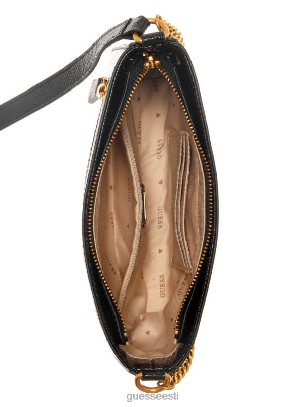 katey mini sisaliku õlakott must lilletrükk GUESS kotid naised BB4BB3013