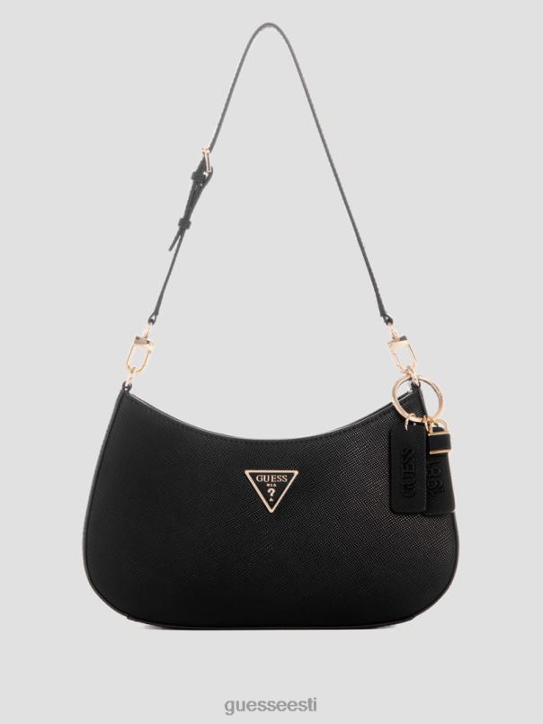 noelle õlakott must lilletrükk GUESS kotid naised BB4BB3016