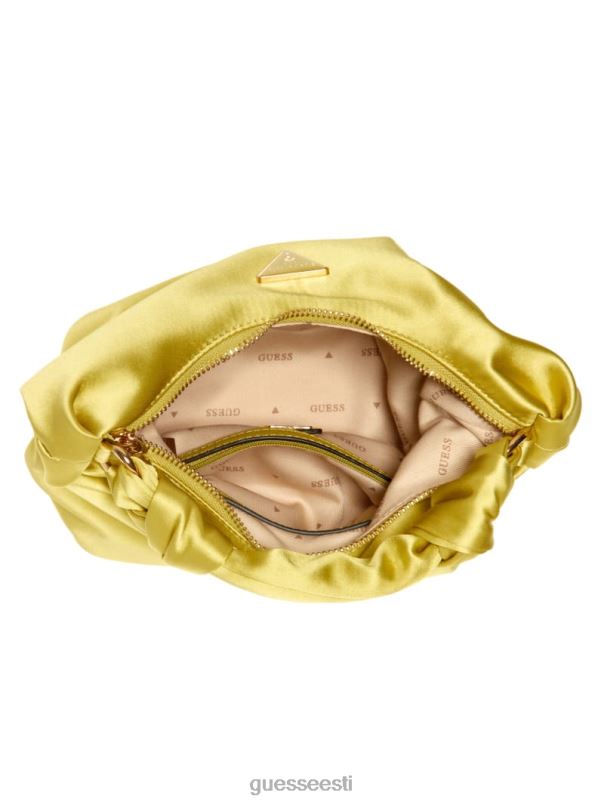 velina satiinist hulkurkott kollane GUESS kotid naised BB4BB3036