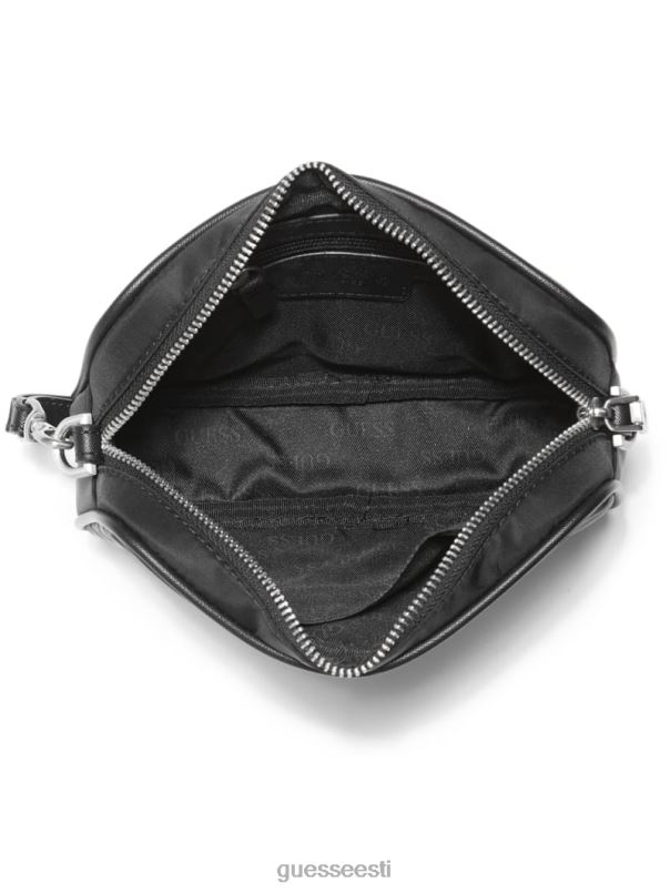 certosa väike hädavajalik kott must lilletrükk GUESS kotid naised BB4BB3202