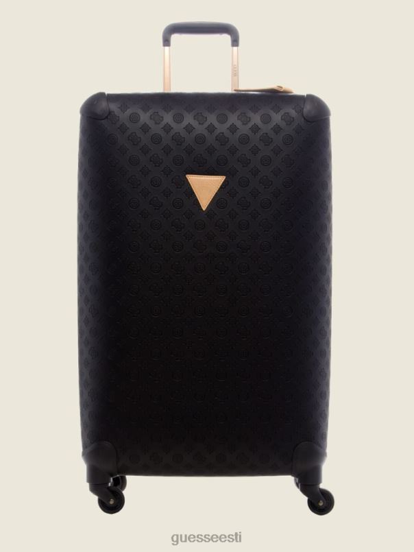 metsikum 4-rattaline kohver must lilletrükk GUESS kotid naised BB4BB3230